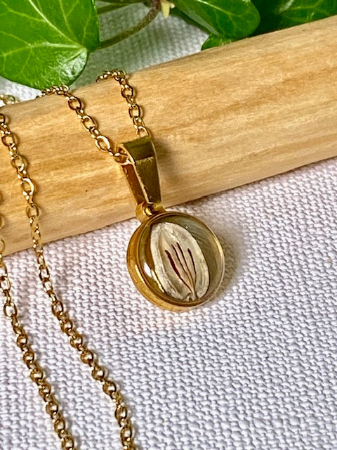 zaadje in gold plated hangertje