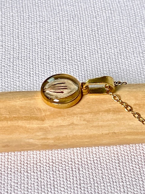 uniek natuurlijk design in hanger gold plated