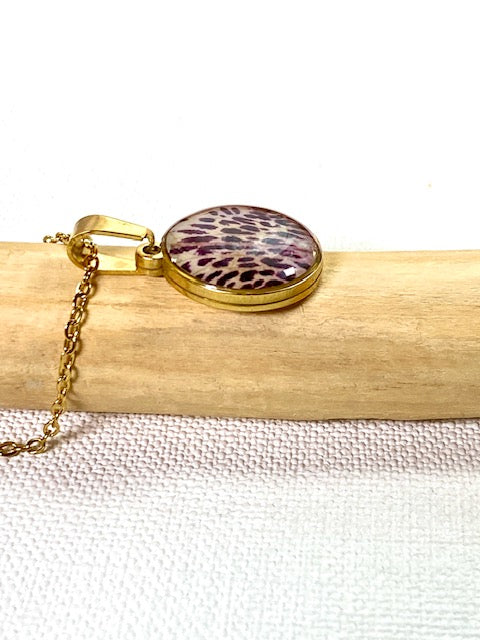 Gold plated botanische ketting met azalea
