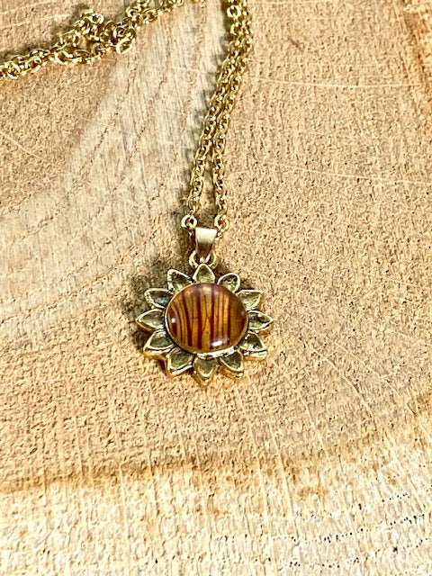  botanische bloem ketting met gedroogde bloem