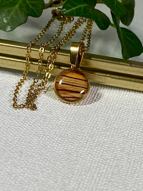 handgemaakte gold plated natuur ketting