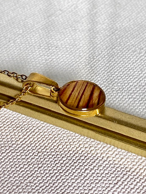 handgemaakte gold plated natuur hanger