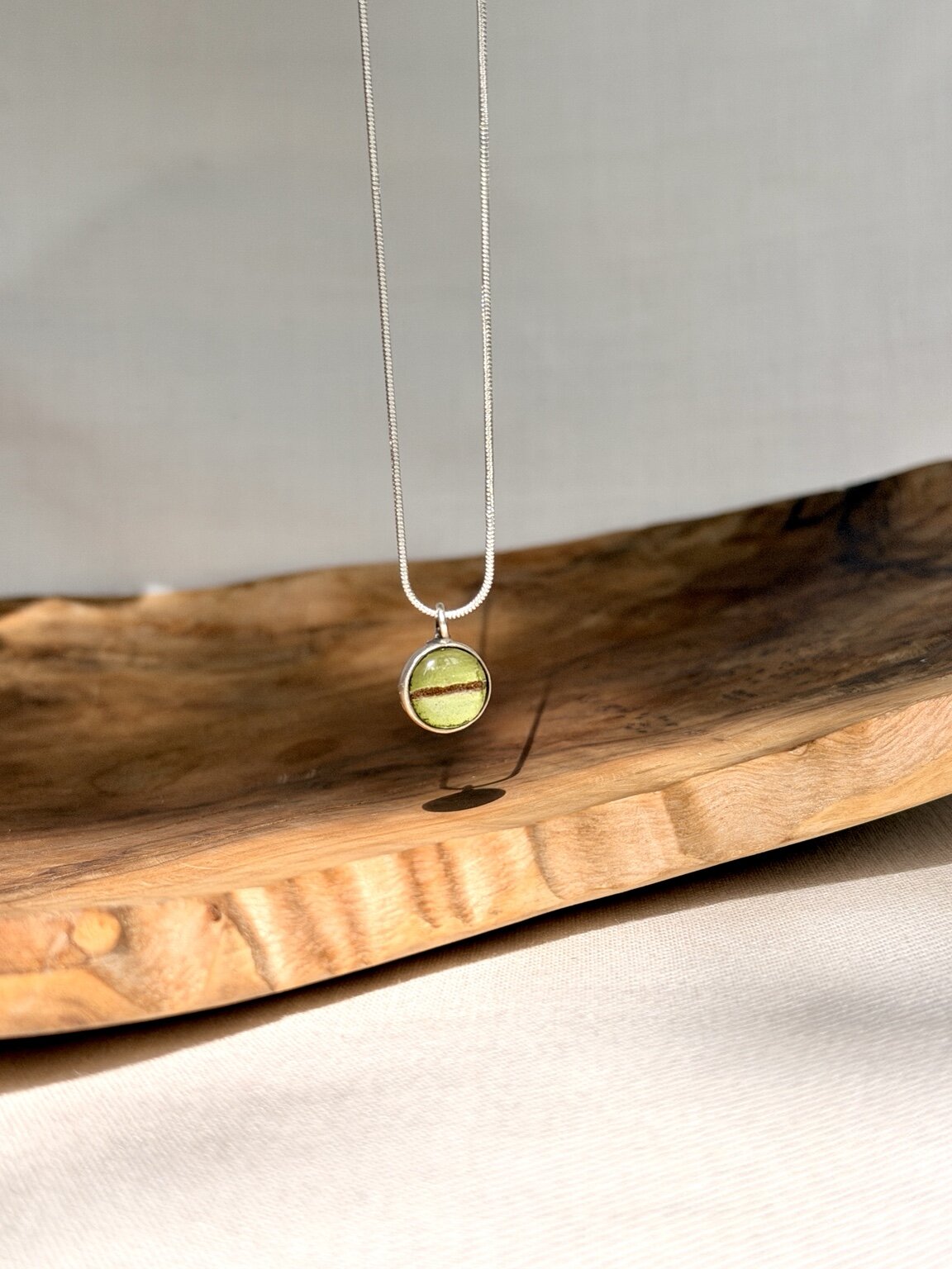 beleaf-art-verzilverde-varen-hanger-houten-schaal