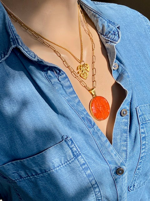 botanical leaf jewelry
