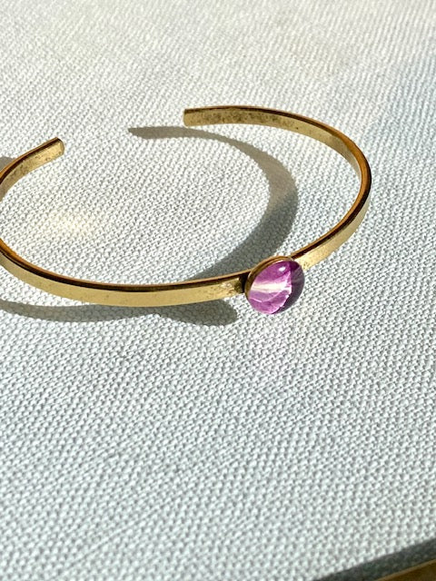 beautiful birthflower rose 22 k gold plated botanical brace