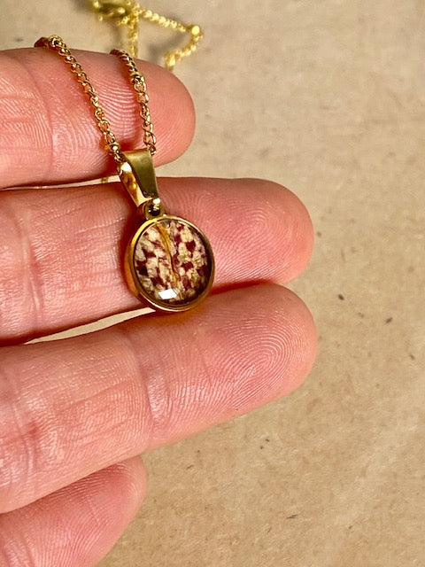 botanical jewellery with flower gold plated