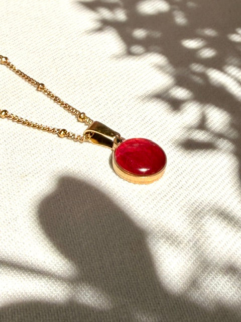 botanische-hanger-roze-dahlia-goud