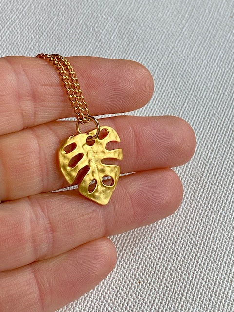 Blad hanger, monstera – Curated botanical jewelry