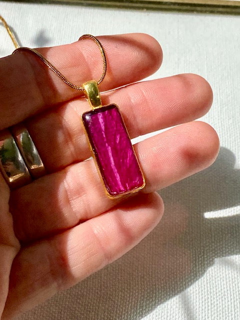 Echt rozenblad ketting - symbool voor groei en doorzettingsvermogen