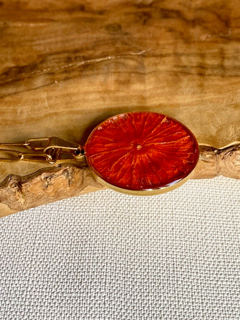 botanische hanger met oranjeblad