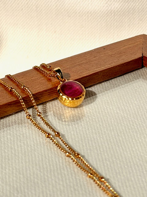 Beleaf Art gouden ketting met rozenbladhanger