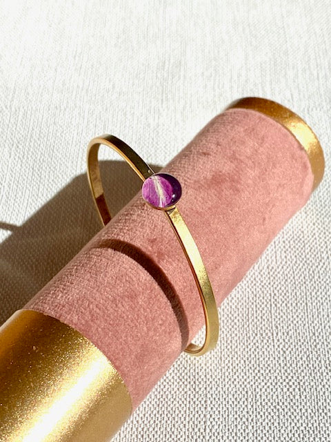beautiful birthflower rose 22 k gold plated botanical brace